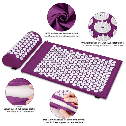Alfombra de Acupresión con Almohada