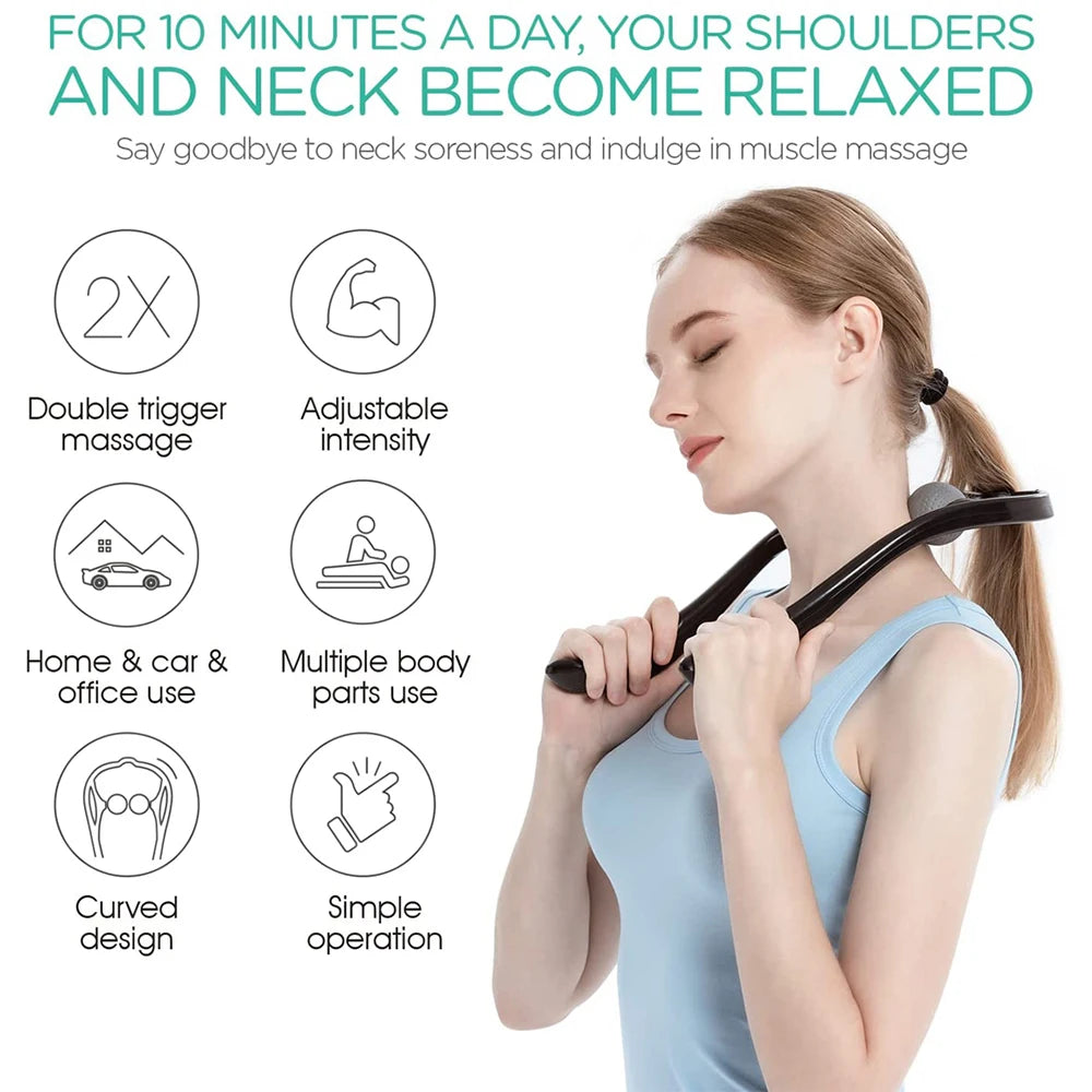 Masajeador de Cuello Shiatsu - Alivio de Tensión