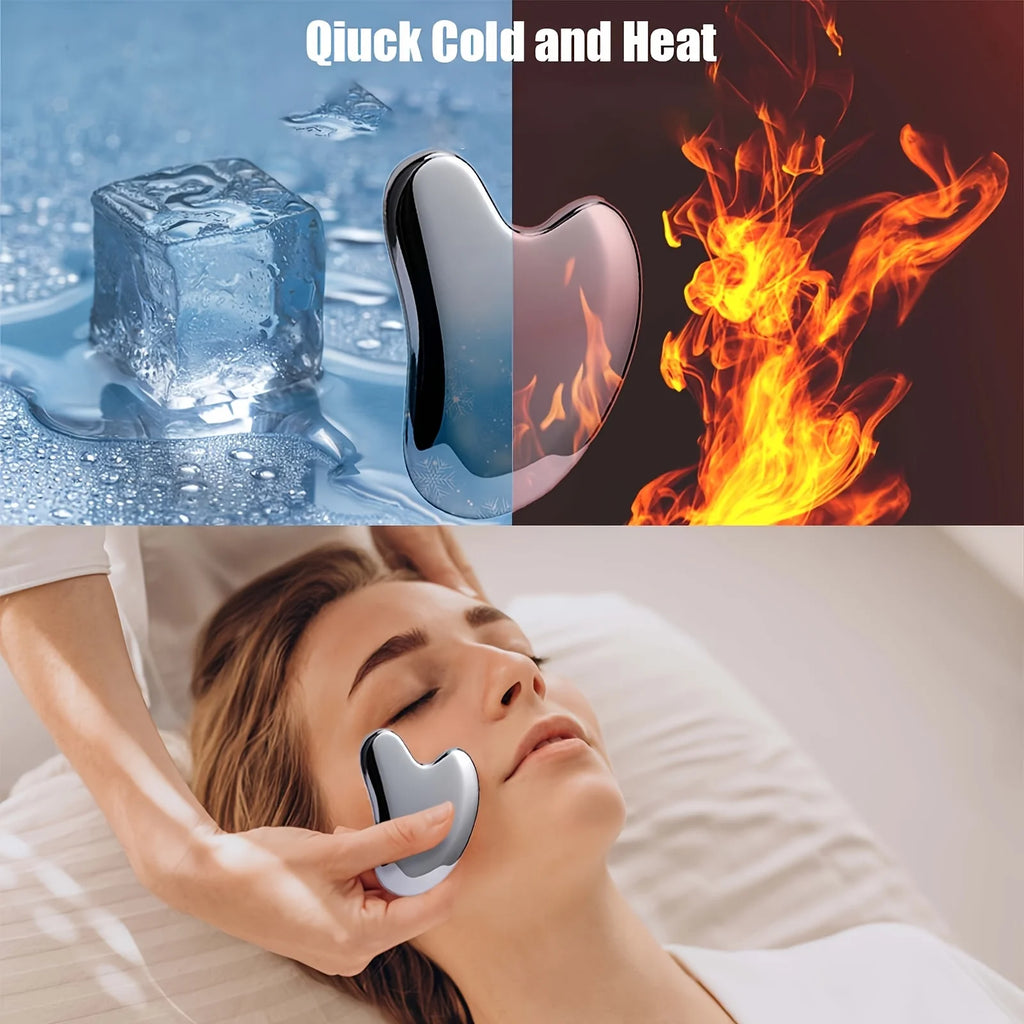 Gua Sha de Acero Inoxidable — Herramienta Facial